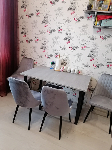 Стол Лота Лофт 120 32 мм бетон / черный матовый фото покупателя 108