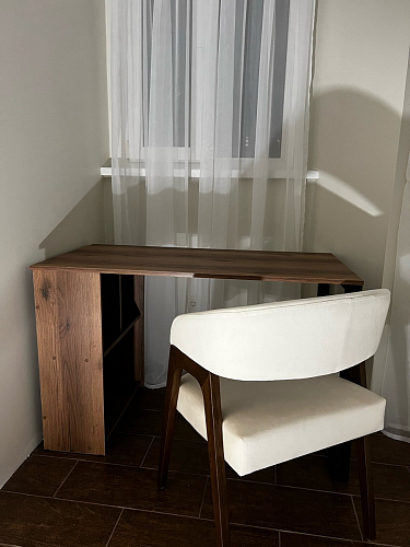 Письменный стол Битти Лофт 116х60х75 дуб делано светлый / белый матовый фото покупателя 21