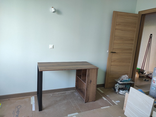 Письменный стол Битти Лофт 116х60х75 дуб делано светлый / белый матовый фото покупателя 84