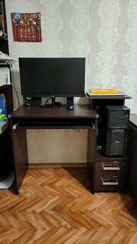 Компьютерный стол Джаз-24 левый дуб молочный фото покупателя 6