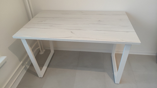 Деревянный стол Лота Лофт 120х75 белый матовый / дуб крафт золотой фото покупателя 981