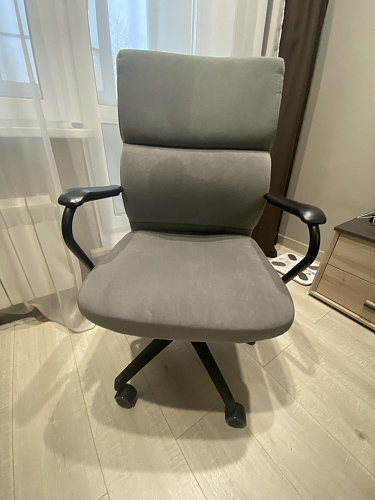 Компьютерное кресло Benefit флок серый 29 фото покупателя 31