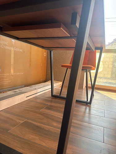 Стол Лота Лофт 140 25 мм черный матовый / бетон фото покупателя 723