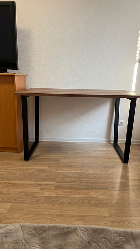 Стол Лота Лофт 140 25 мм черный матовый / бетон фото покупателя 786