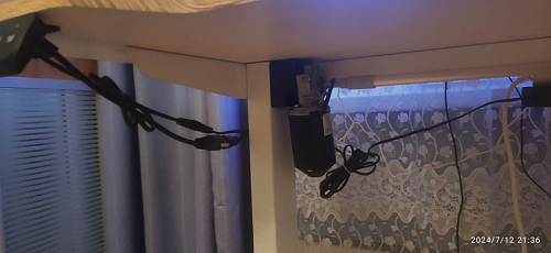 Компьютерный стол Маркос с механизмом подъема 140х80х75 орех кантри / белый фото покупателя 2