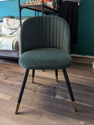 Стул на металлокаркасе Gabi 1 light purple / black / gold фото покупателя 223