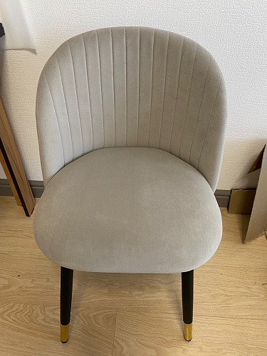 Стул на металлокаркасе Gabi 1 light blue / black / gold фото покупателя 834