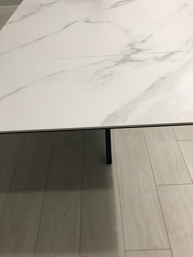 Керамический стол Вилли 140(200)х80 carmen light grey / черный фото покупателя 17