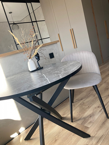 Стул на металлокаркасе Gabi 1 light purple / black фото покупателя 236