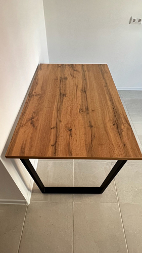 Стол Лота Лофт 140 25 мм черный матовый / бетон фото покупателя 264