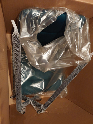 Стул на металлокаркасе Чилли черный / голубой фото покупателя 868