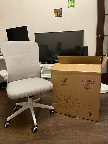 Компьютерное кресло Konfi light gray / blue / white фото покупателя 114