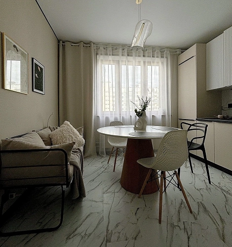 Стол Huge 120х75 white / brown фото покупателя 8
