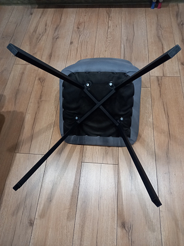 Стул на металлокаркасе Чилли К светло-серый велюр / черный каркас фото покупателя 779