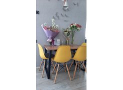 Стол Лота Лофт 140 25 мм черный матовый / бетон фото покупателя 489