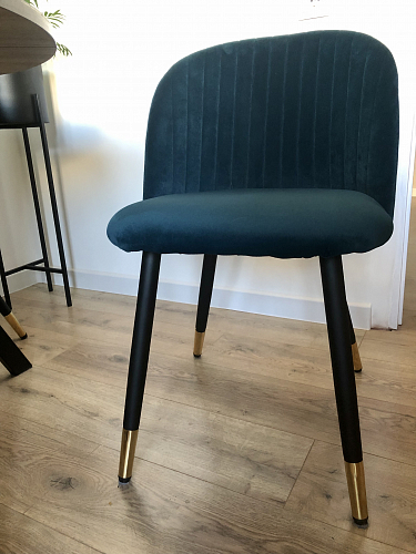 Стул на металлокаркасе Gabi dark beige / black / silver фото покупателя 885