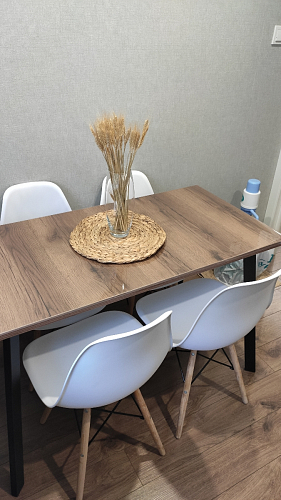 Стол Тринити Лофт 120 32 мм дуб галифакс табако / черный матовый фото покупателя 314