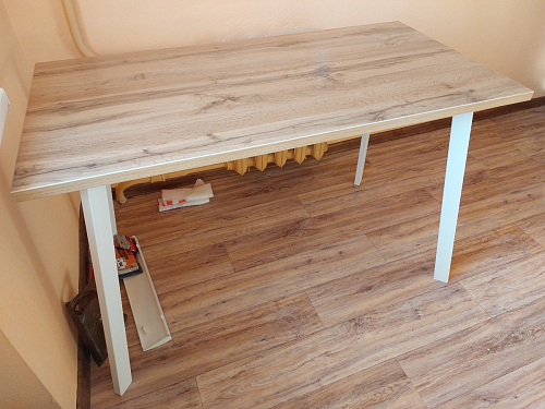 Стол Тринити Лофт 120 32 мм дуб галифакс табако / черный матовый фото покупателя 647