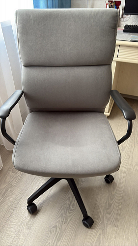 Компьютерное кресло Benefit/Бенефит флок серый 29 фото покупателя 47