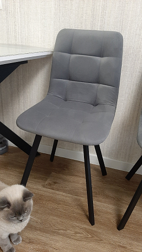 Стул на металлокаркасе Чилли К кирпичный / черный фото покупателя 217