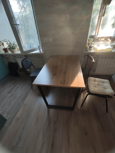 Деревянный стол Лота Лофт 120х75 белый матовый / дуб крафт золотой фото покупателя 414