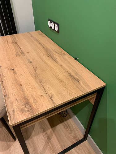 Письменный стол Леон Лофт бетон / черный матовый фото покупателя 141