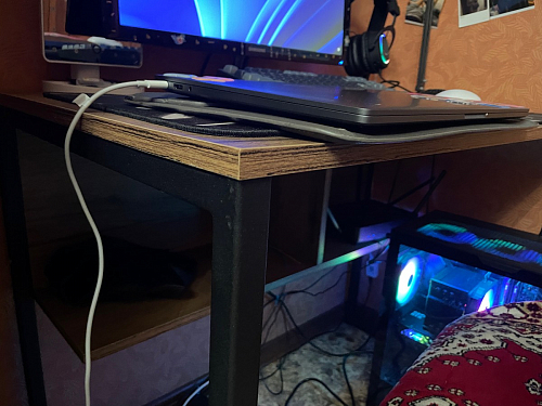 Письменный стол Клер Лофт дуб вотан / черный матовый фото покупателя 18