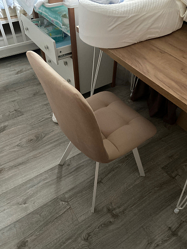 Стул на металлокаркасе Чилли бежевый / белый каркас фото покупателя 1522