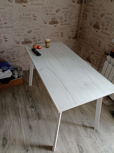 Стол Тринити Лофт 120 32 мм дуб галифакс табако / черный матовый фото покупателя 566