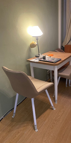 Стул на металлокаркасе Седа К латте / черный фото покупателя 209