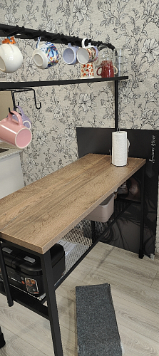 Барный стол Нари 120х50х171 делано / черный матовый фото покупателя 10