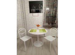 Стол Тулип 90х73 дуб вотан / белый фото покупателя 101