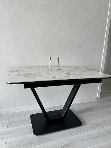 Стол на тумбе Бугун белый / золото фото покупателя 77