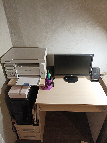 Стол компьютерный Джаз-24 правый белый фото покупателя 163