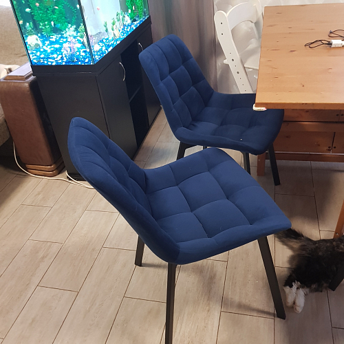 Стул на металлокаркасе Челси К бирюзовый / черный фото покупателя 197