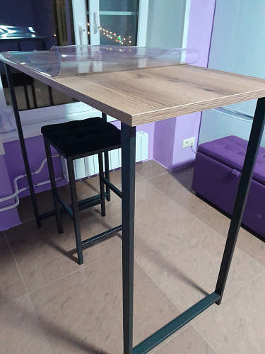 Барная стойка Дилан Лофт 120х40х90 бетон светлый фото покупателя 189