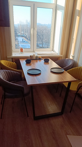 Стол Лота Лофт 140 25 мм черный матовый / бетон фото покупателя 3