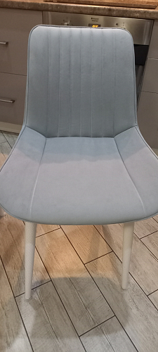 Стул на металлокаркасе Седа 360 К латте (velutto 08) / белый фото покупателя 330