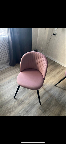 Стул на металлокаркасе Gabi 1 light blue / black / gold фото покупателя 699