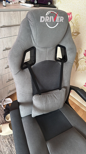 Компьютерное кресло Driver/Драйвер кожзам черный / серый фото покупателя 13