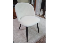 Стул на металлокаркасе Gabi 1 бежевый / черный с серебряными наконечниками фото покупателя 143