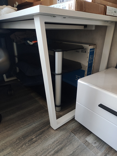 Стол Лота Лофт 140 25 мм черный матовый / бетон фото покупателя 831