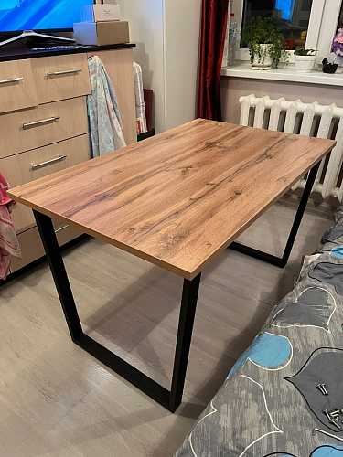 Деревянный стол Лота Лофт 140х80 черный матовый / бетон светлый фото покупателя 974