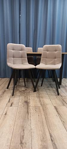 Комплект стульев Чилли 2 шт бежевый / черный фото покупателя 1118