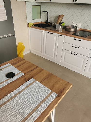 Стол Тринити Лофт 120 32 мм дуб галифакс табако / черный матовый фото покупателя 377