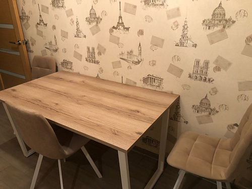 Стол раскладной Лота Лофт 120 25 мм юта / черный матовый фото покупателя 295