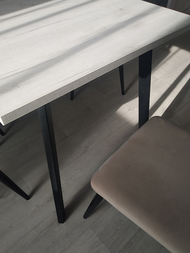 Стол раскладной Колон Лофт 120 32 мм дуб галифакс табако / черный матовый фото покупателя 4