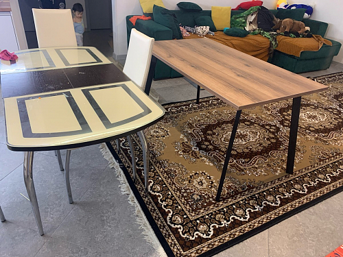 Стол Тринити Лофт 120 32 мм бетон / черный матовый фото покупателя 626