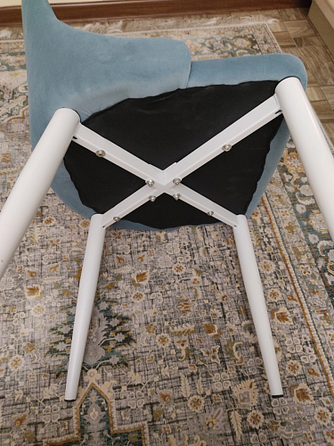 Стул на металлокаркасе Kora light blue / white фото покупателя 96