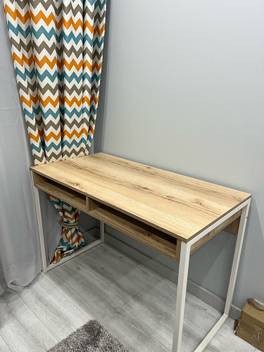 Письменный стол Леон Лофт бетон / черный матовый фото покупателя 60